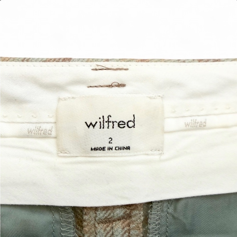 Aritzia Wilfred Plaid Tan Trousers Women's Size 2 - Picture 2 of 7